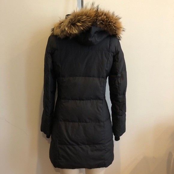 Ellen Tracy Black Down Puffer Jacket Real Fur - Picture 3 of 8